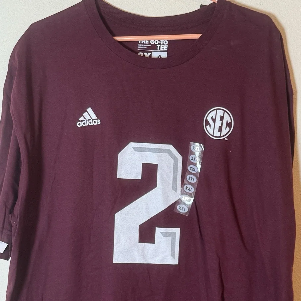 Adidas Texas A&M Aggies #2 Go-To Tee Maroon SEC NCAA Men's 2XL NWT